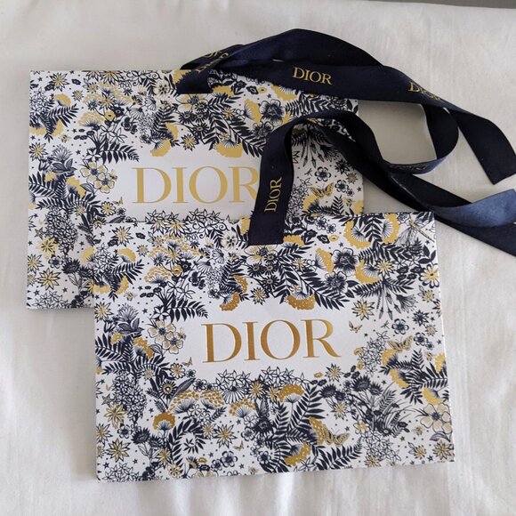Bundle 2 Dior Paper Gift Bag Ribbon Handle Petite Small 7.5x5.5x3" - Picture 2 of 4